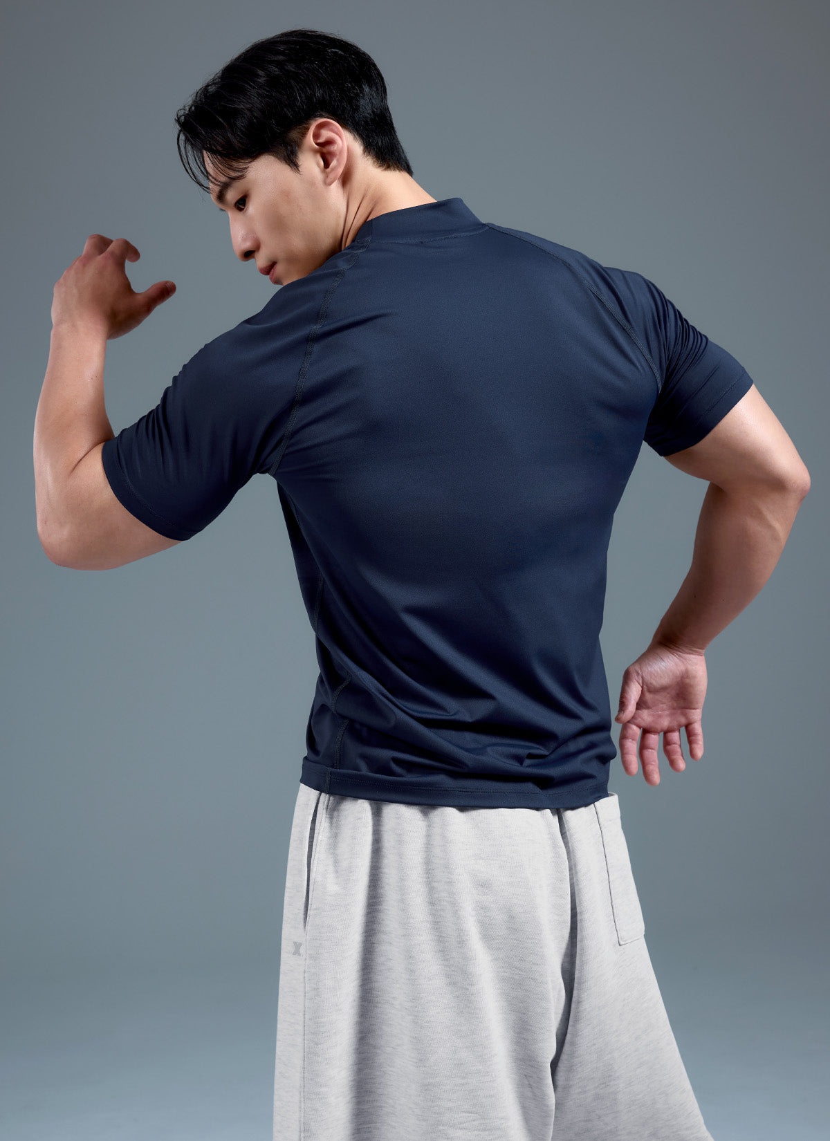 MuscleTech Men's 立領短袖上衣 ｜共3色｜XMK3TS1002