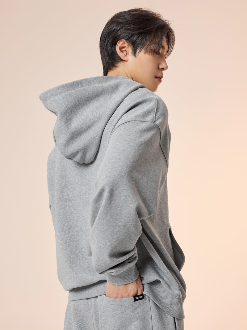 xxmx小標誌連帽前側口袋大學TEE｜共6色 ｜XMMHD01J1