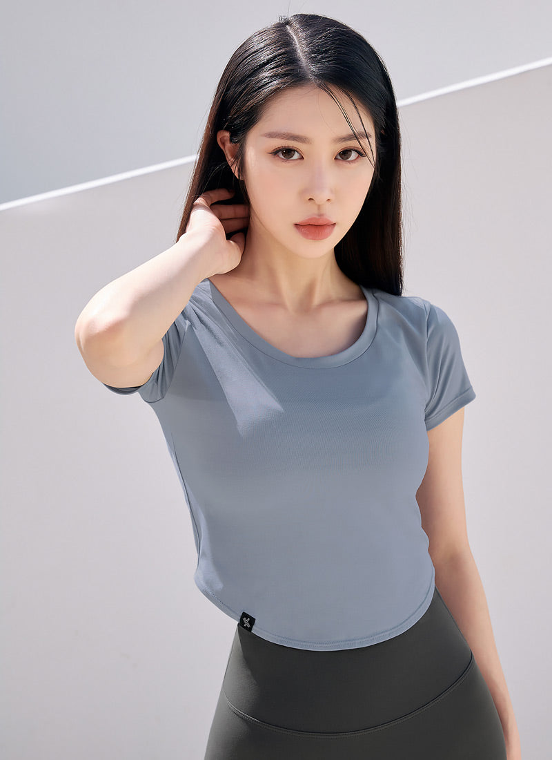 XELLA™ Light 圓弧短版短袖上衣｜共19色｜XT4355G