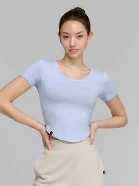XELLA™ Light 圓弧短版短袖上衣｜共19色｜XT4355G