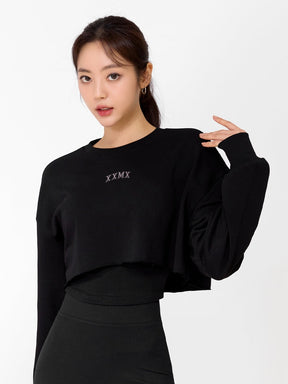 XXMX 圓領柔棉短版長袖大學TEE｜共5色｜XTFMT02H3