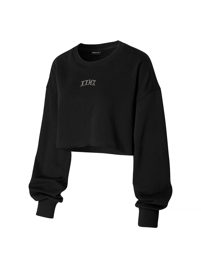 XXMX 圓領柔棉短版長袖大學TEE｜共5色｜XTFMT02H3