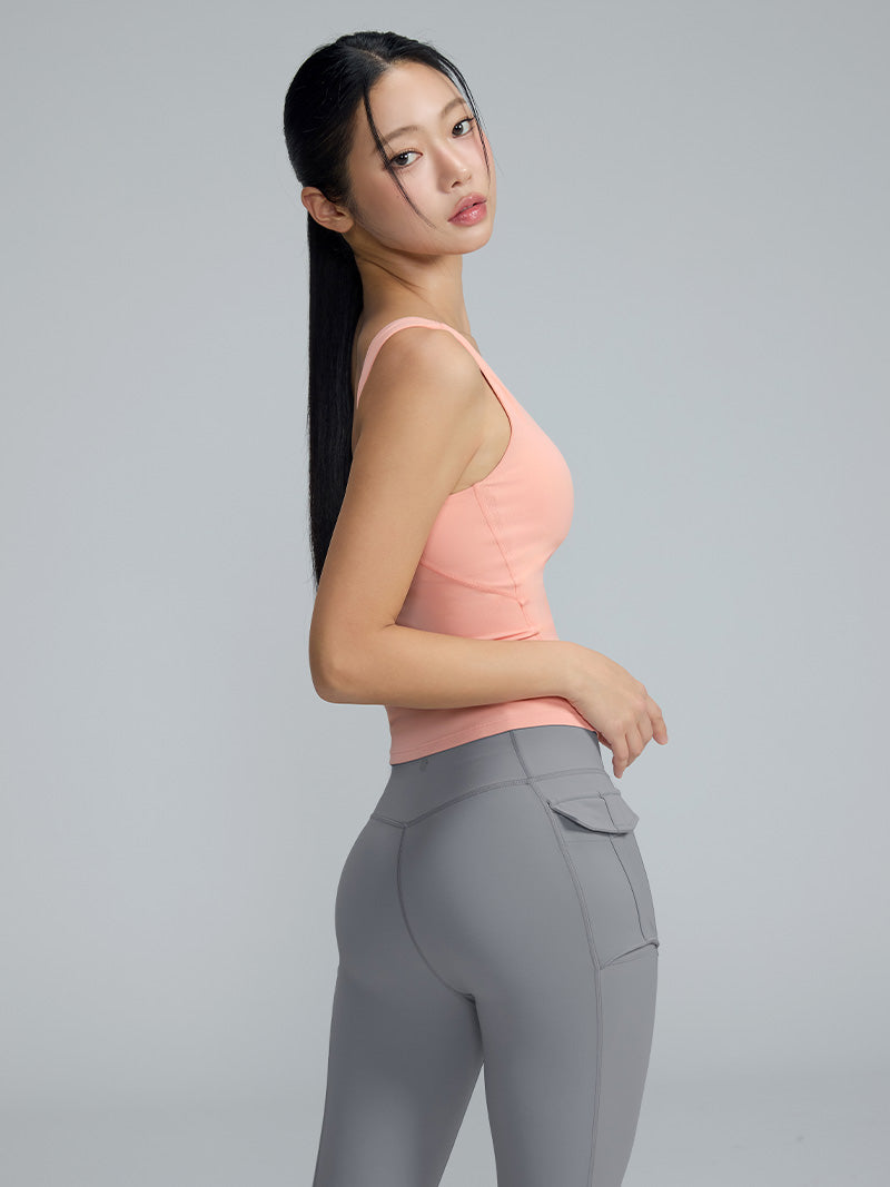 黑標BREATHE柔美V領長版背心上衣｜共4色｜XWFBR20J3