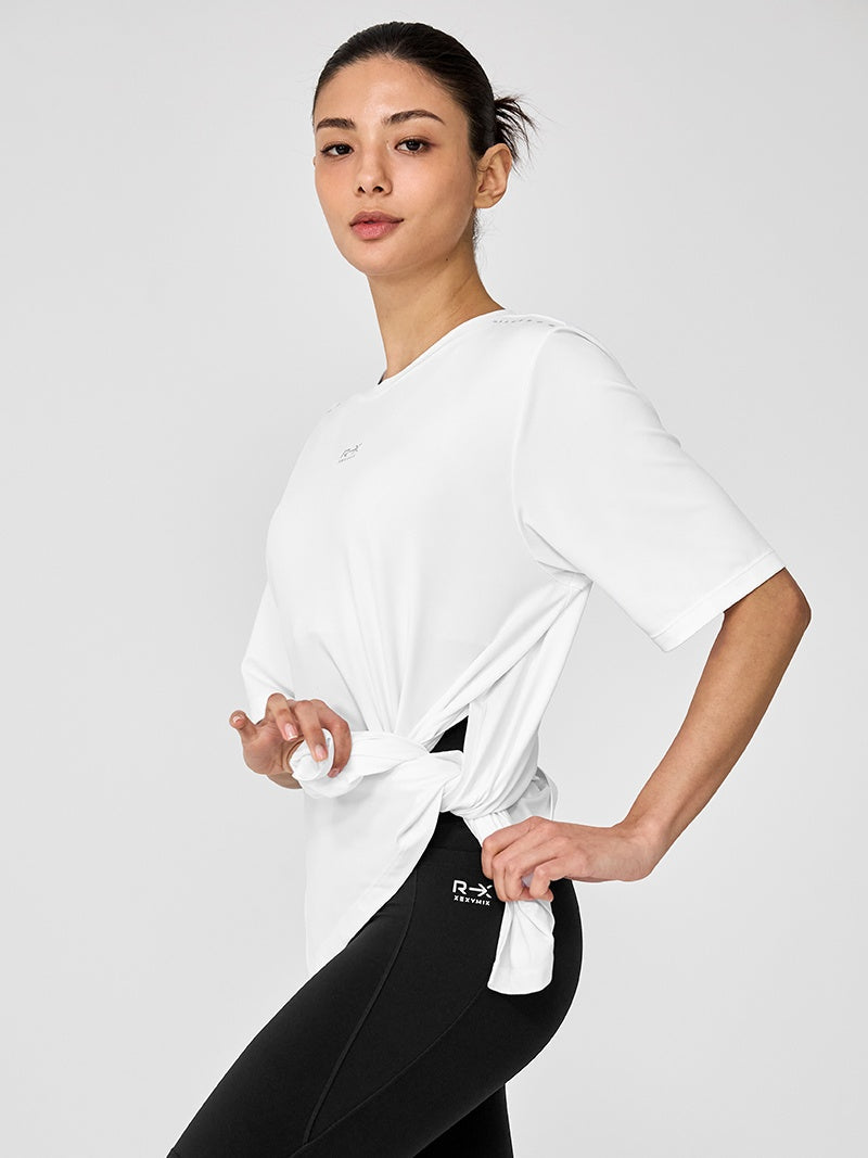 RX CoolDry Over Fit 開衩綁結短袖上衣｜共5色｜XWFST11J2